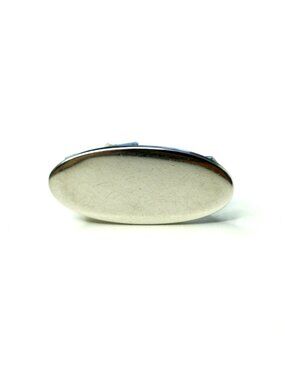 Vintage Hickok Silver Tone Oval Tie Tack Blank Engravable